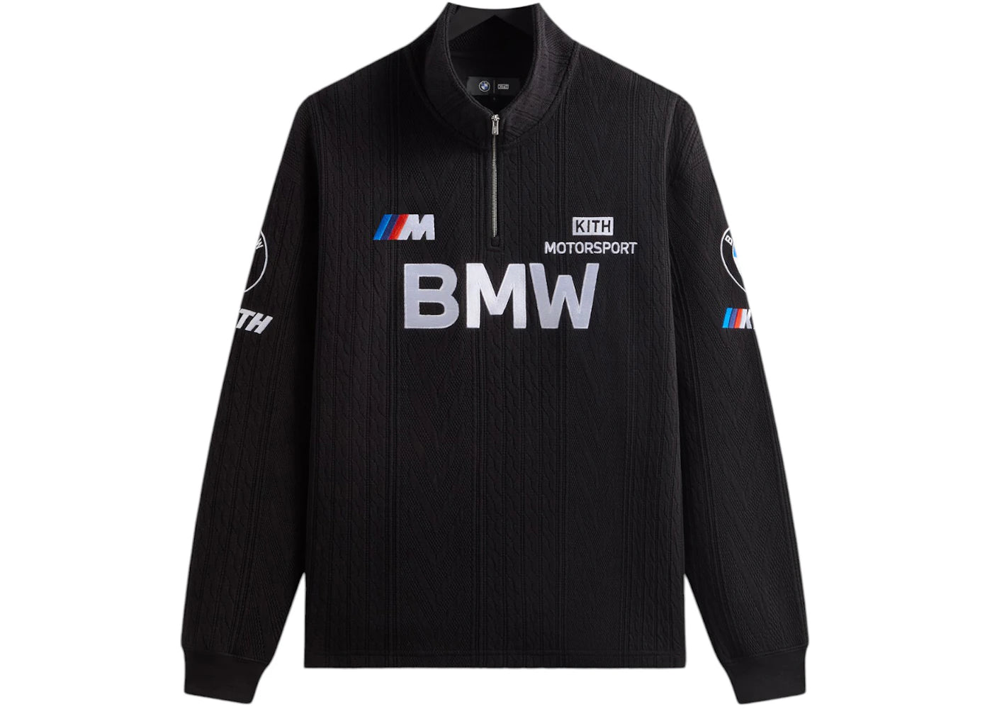 Kith x BMW Cable Fleece Quarter Zip Black