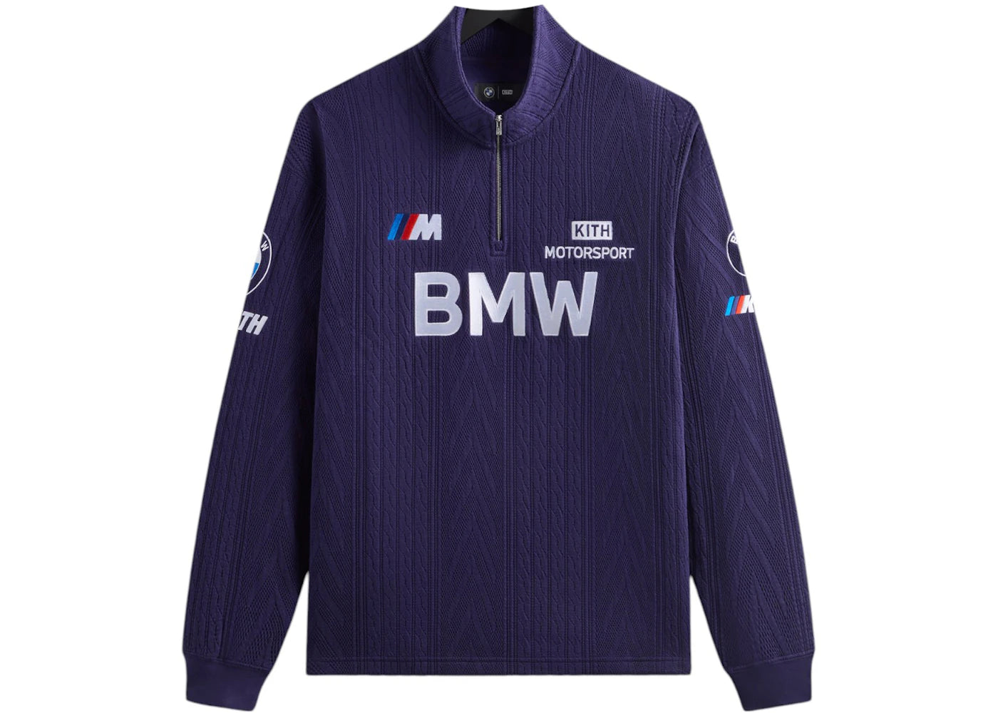 Kith x BMW Cable Fleece Quarter Zip Techno Violet