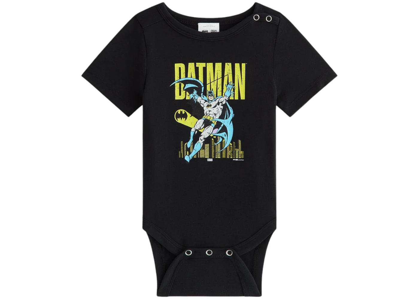 Kith x Batman Baby Classic Vintage Bodysuit Black
