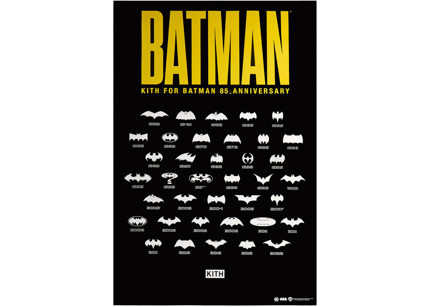 Kith x Batman History Of The Bat Symbol Poster