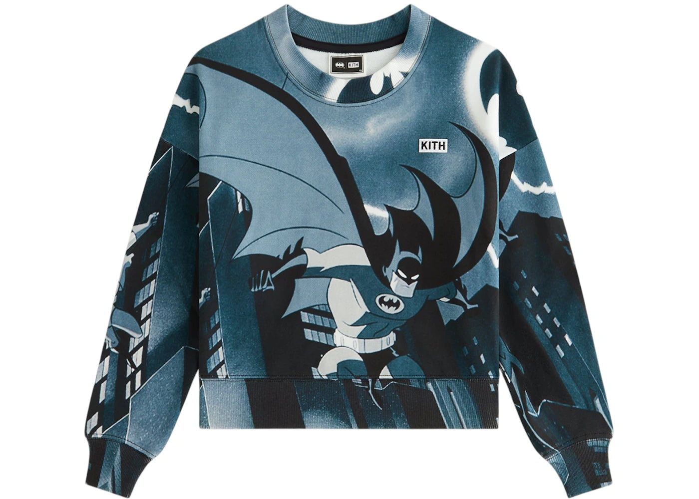 Kith x Batman Kids Batman And Robin Nelson Crewneck Black