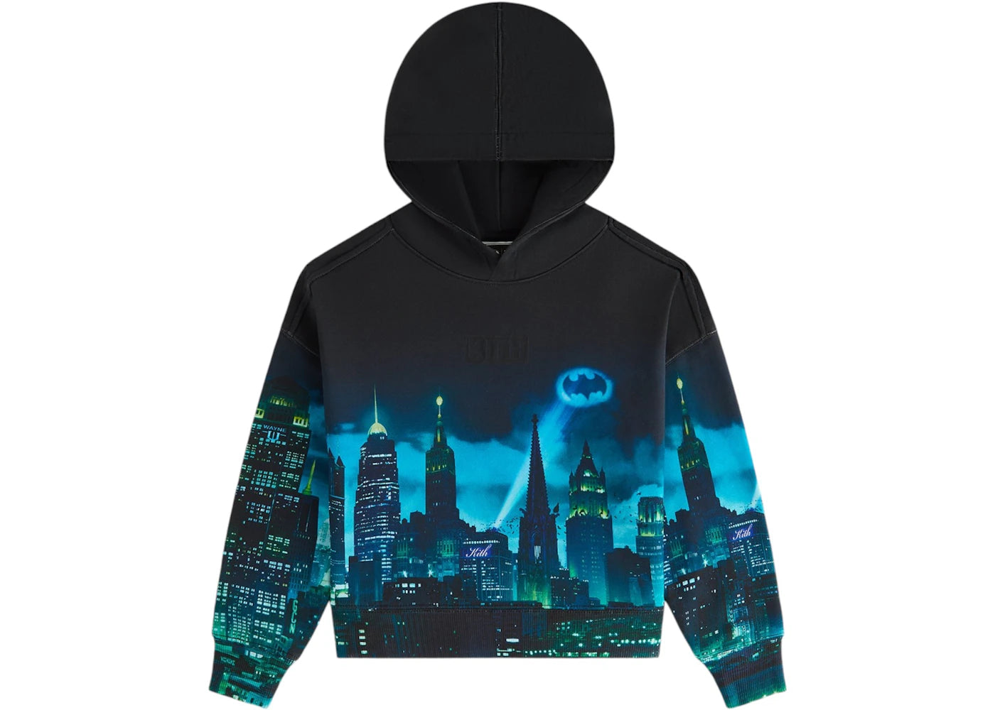 Kith x Batman Kids Gotham Nelson Hoodie Black