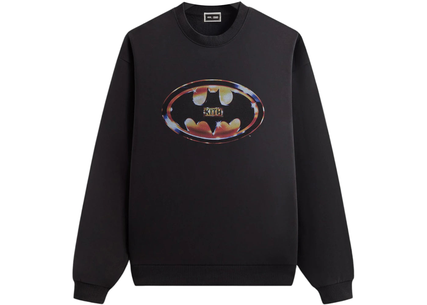 Kith x Batman Logo Vintage Nelson Crewneck Black