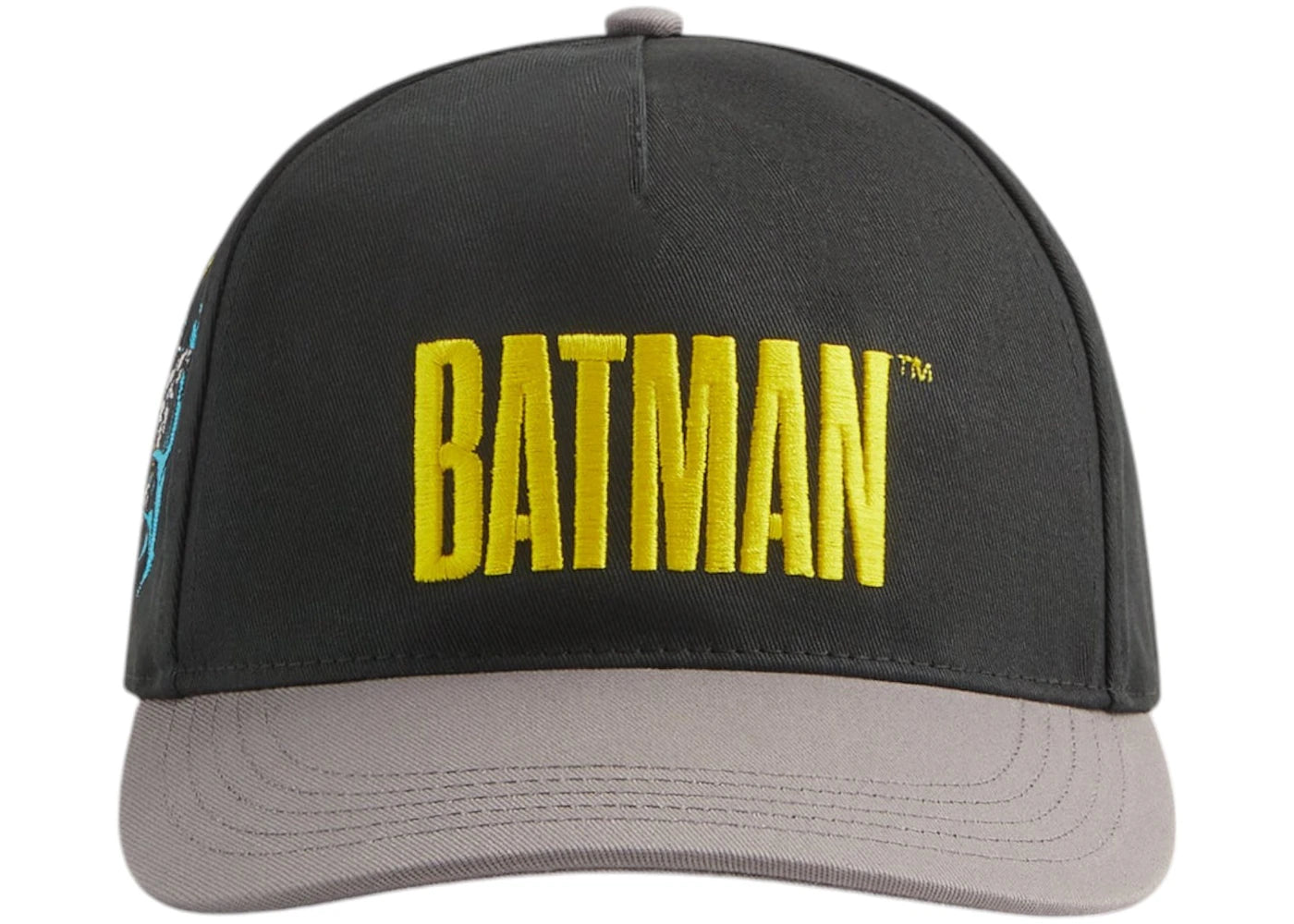 Kith x Batman Twill Two Tone Pinch Crown Snapback Cap Black