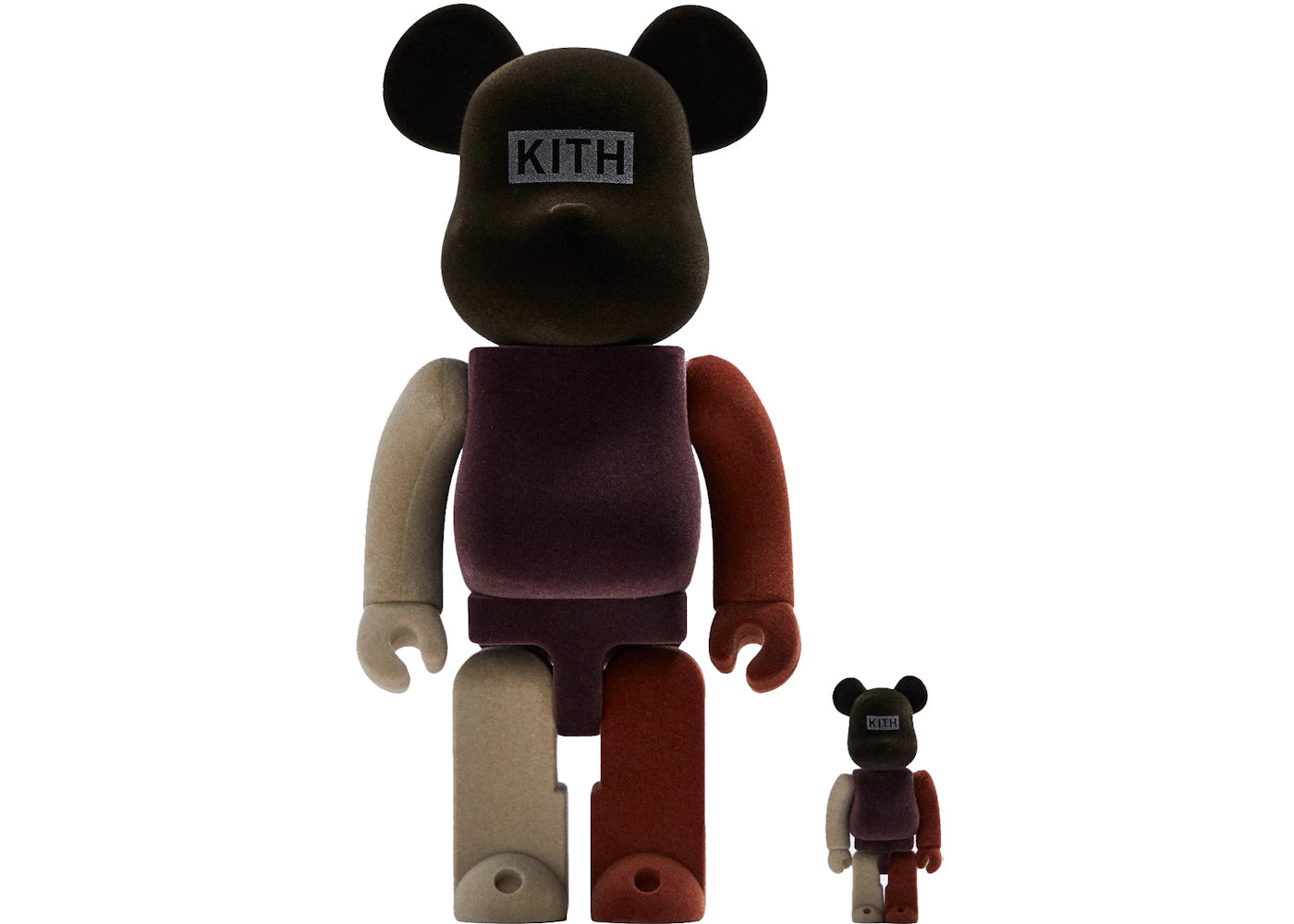 Bearbrick x Kith Monday Program Vol. 3 100% & 400% Set Flocked