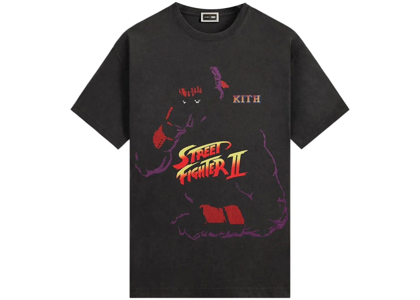 Kith x Capcom Ryu Needle Point Vintage Tee Black