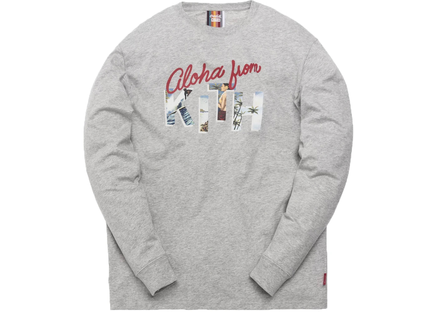 Kith x Coca-Cola Aloha L/S Tee Heather Grey