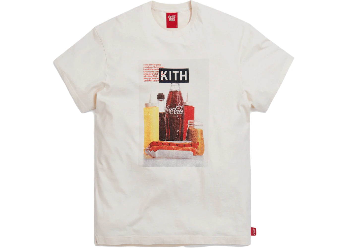 Kith x Coca-Cola Hot Dog Vintage Tee Ivory