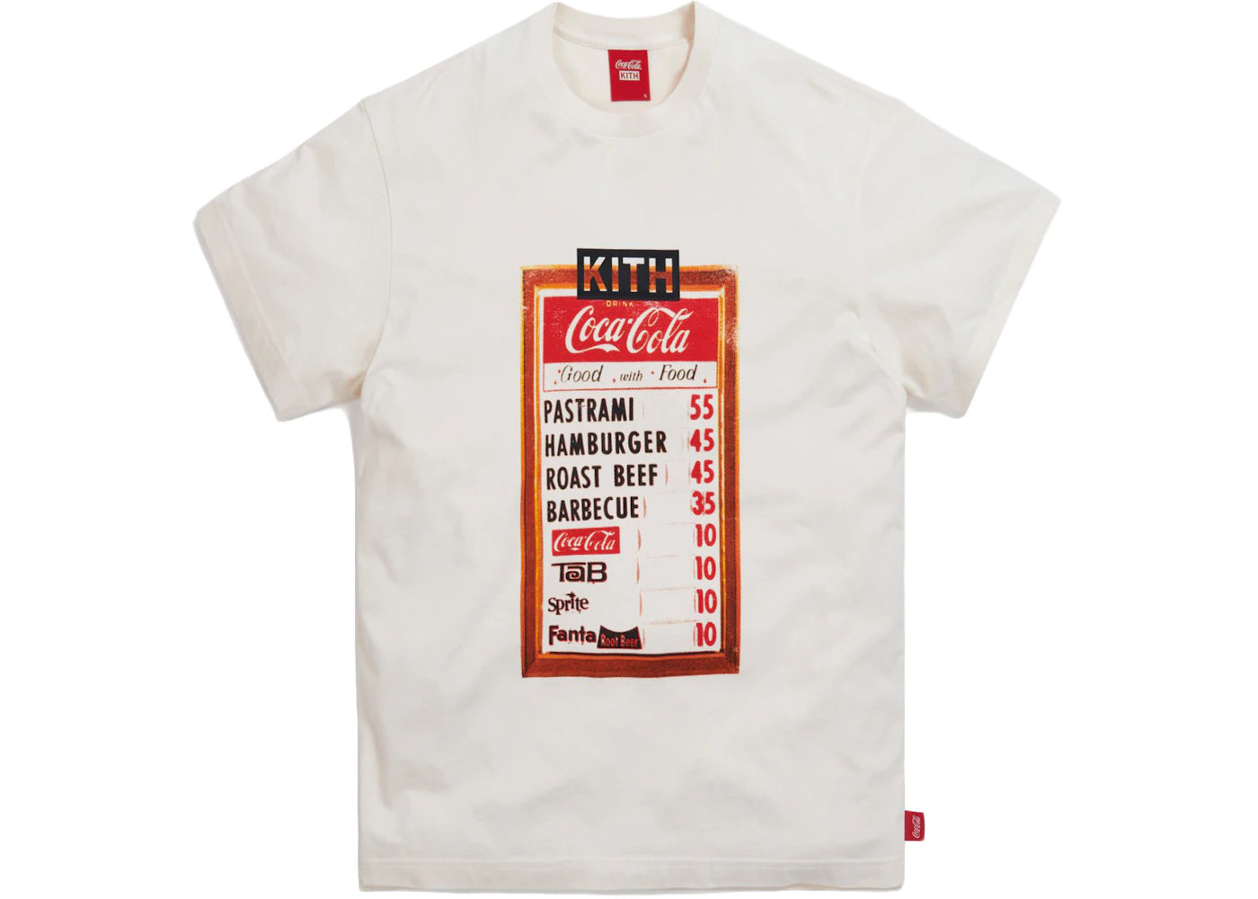 Kith x Coca-Cola Menu Vintage Tee Ivory