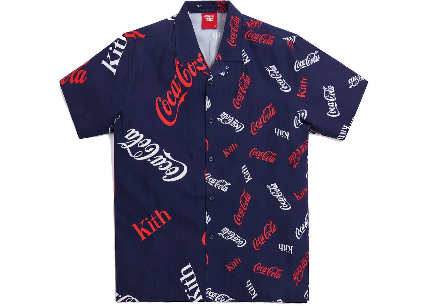 Kith x Coca-Cola Printed Camp Collar Shirt Navy