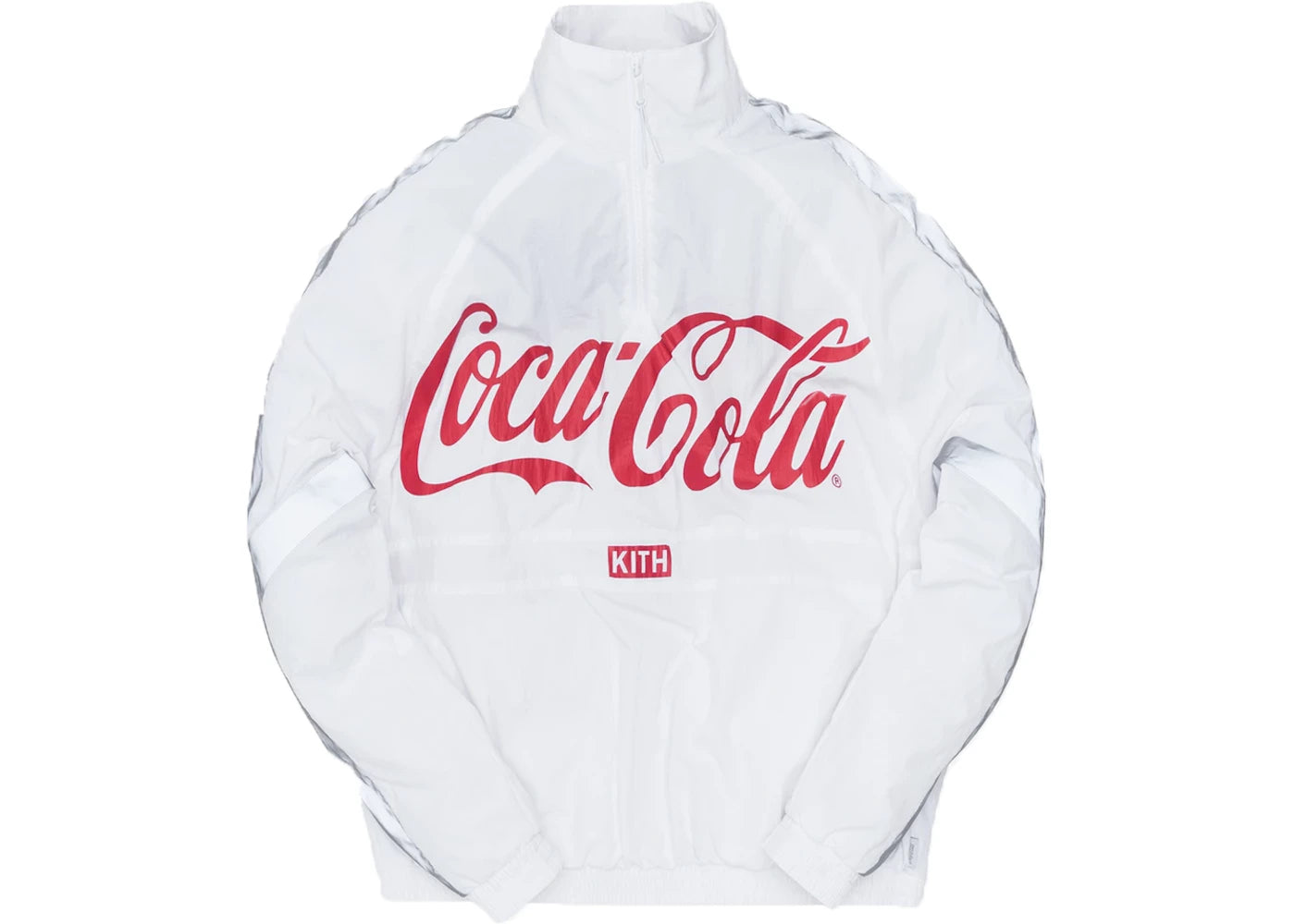 Kith x Coca-Cola Quarter Zip Nylon Windbreaker White