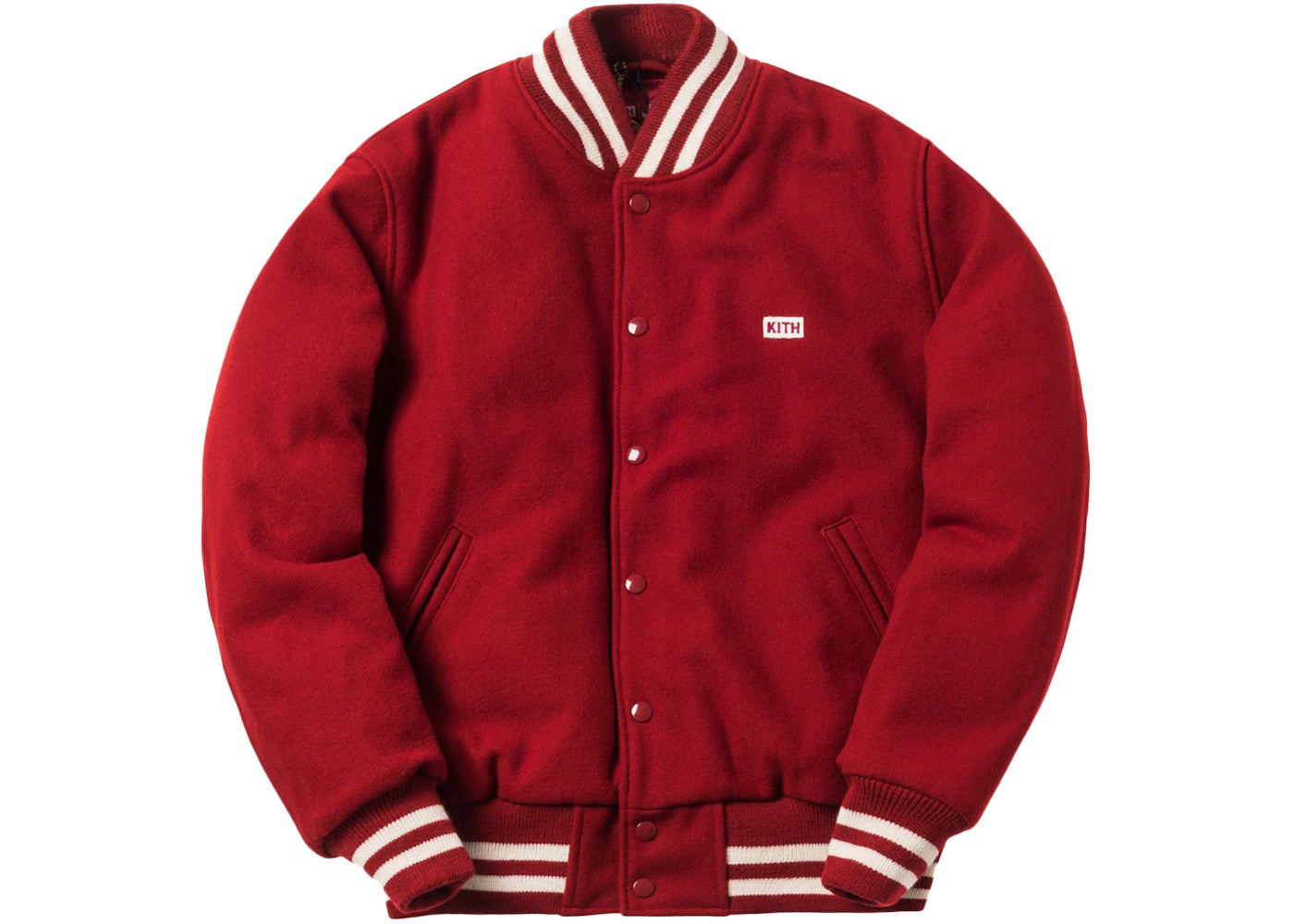 Kith x Coca-Cola x Golden Bear Wool Varsity Jacket Red