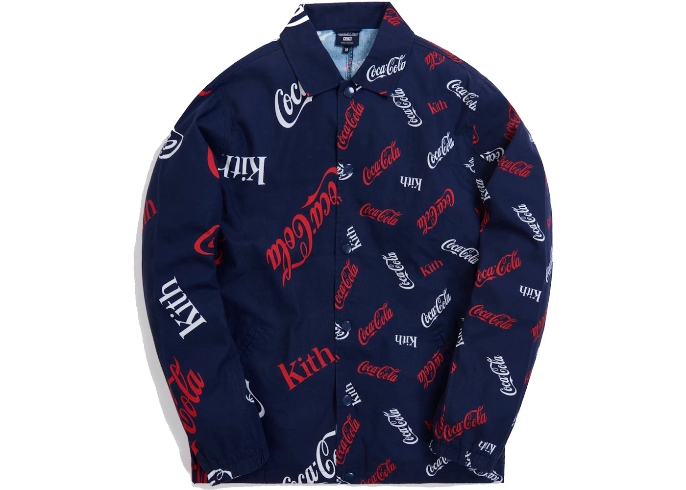 Kith x Coca-Cola x Mitchell & Ness Coke Coaches Jacket Navy