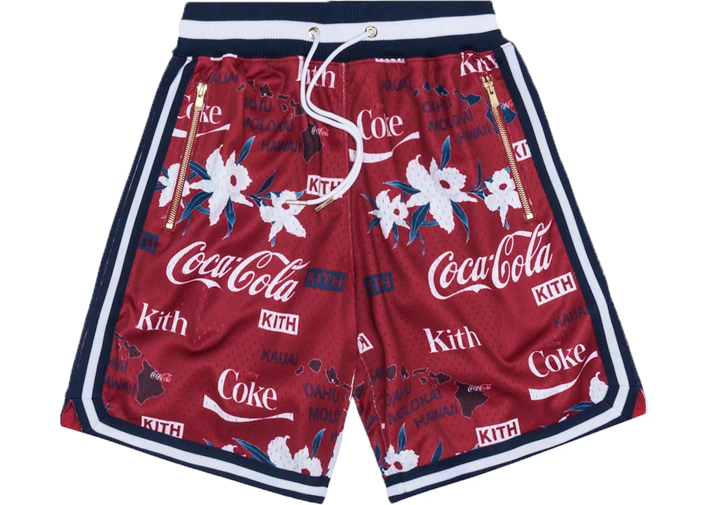 Kith x Coca-Cola x  Mitchell & Ness Hawaii Shorts Red