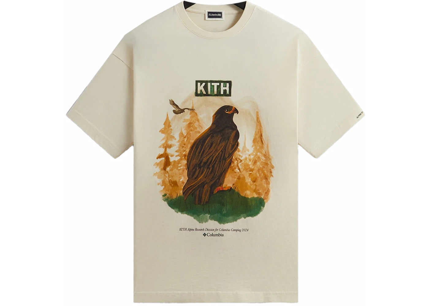 Kith x Columbia Eagle Illustration Vintage Tee History