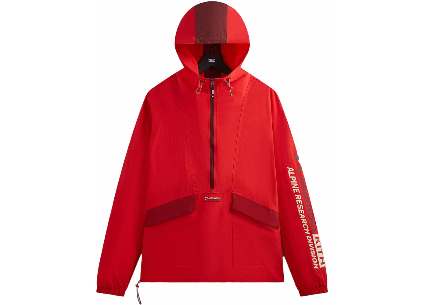 Kith x Columbia Wind Anorak Red Velvet