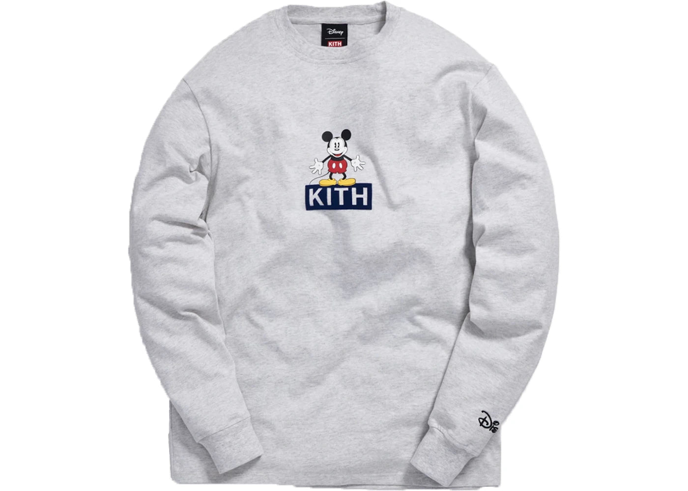 Kith x Disney 30s Mickey Standing Classic Logo L/S Tee Heather