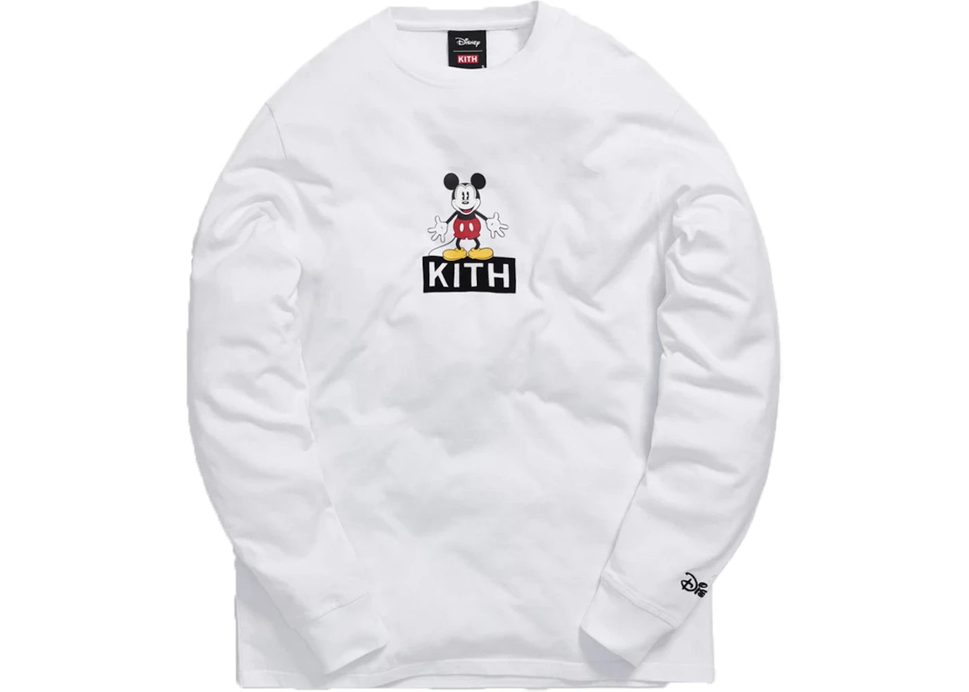 Kith x Disney 30s Mickey Standing Classic Logo L/S Tee White