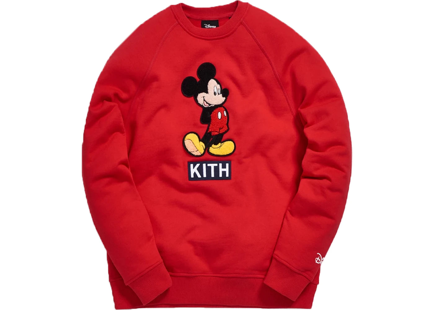 Kith x Disney 90s Mickey Classic Logo Crewneck Red