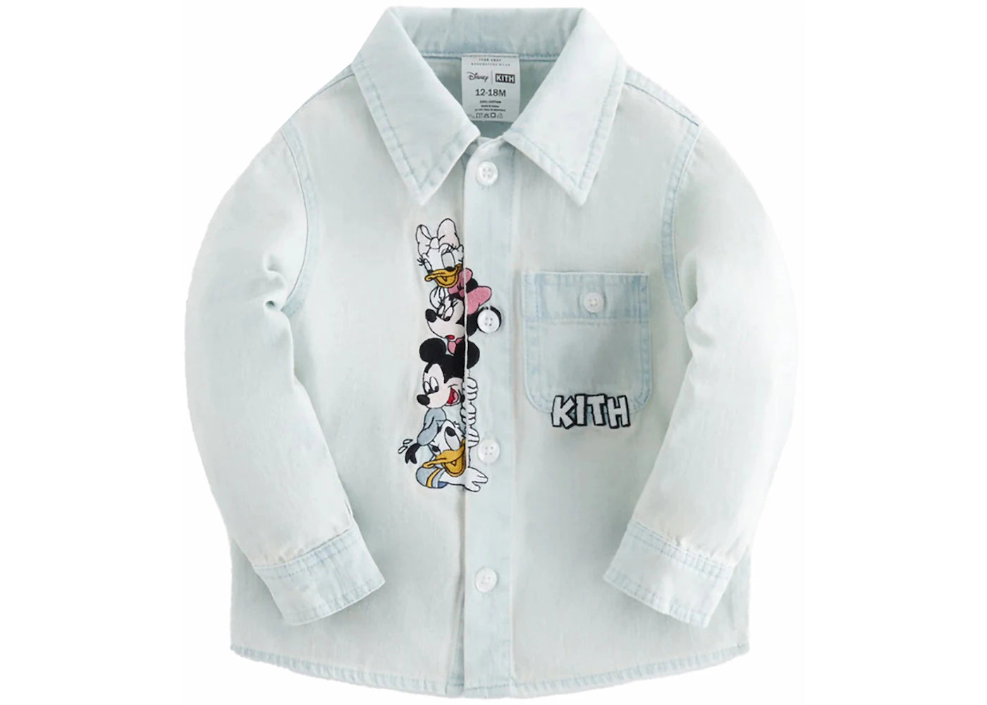 Kith x Disney Baby Mickey & Friends Chambray Apollo Shirt Light Indigo