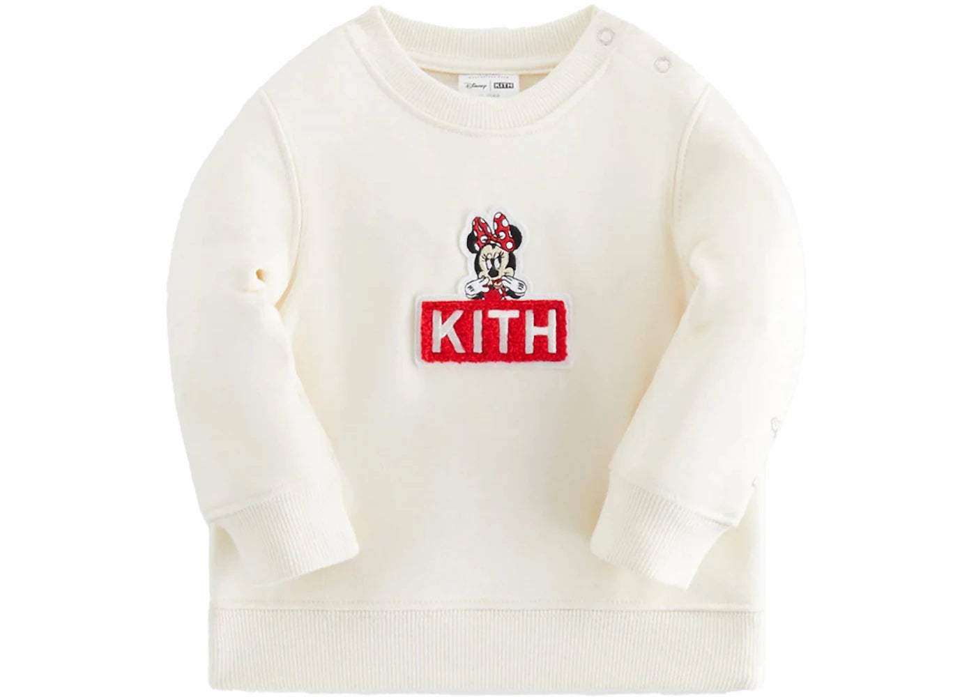 Kith x Disney Baby Mickey & Friends Minnie Classic Logo Crewneck Sandrift