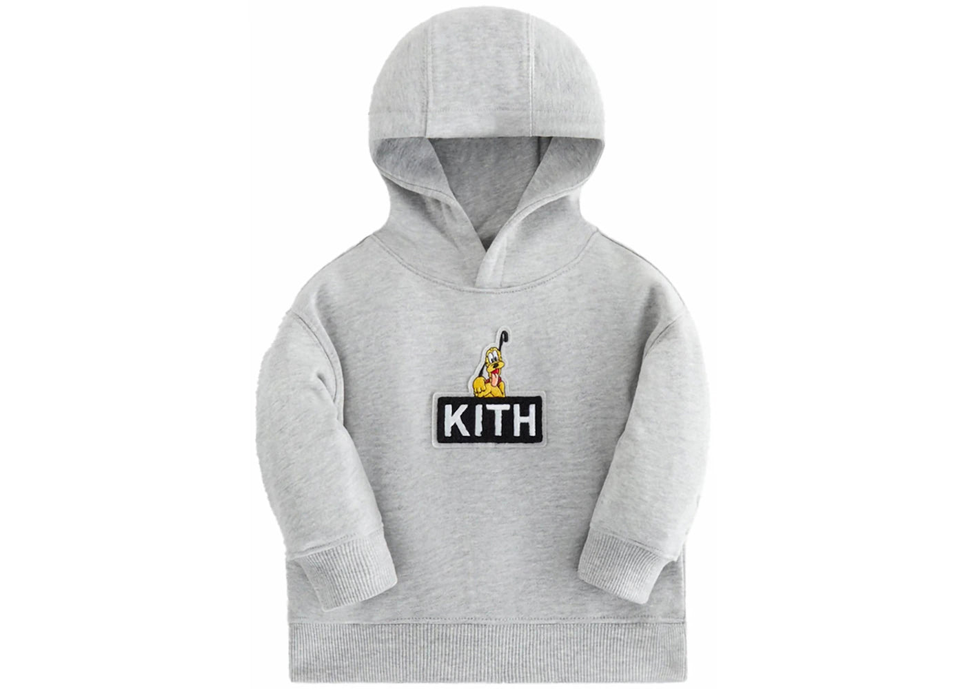 Kith x Disney Baby Mickey & Friends Pluto Classic Logo Hoodie Light Heather Grey