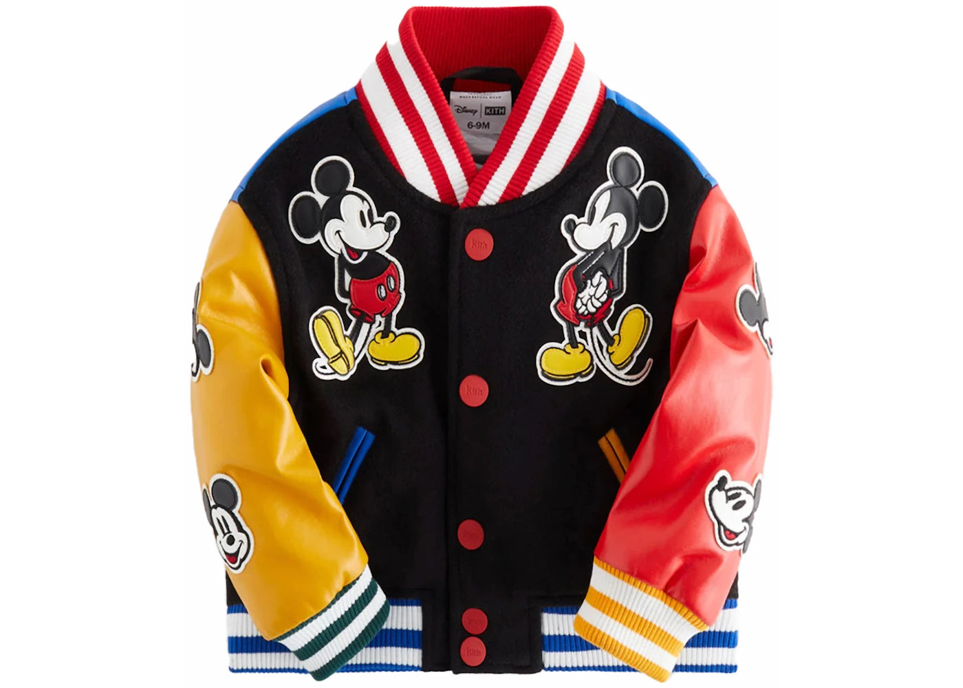 Kith x Disney Baby Mickey & Friends Wool Varsity Jacket Black