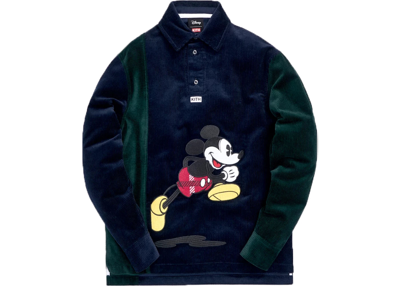 Kith x Disney Corduroy Vertical Rugby Navy