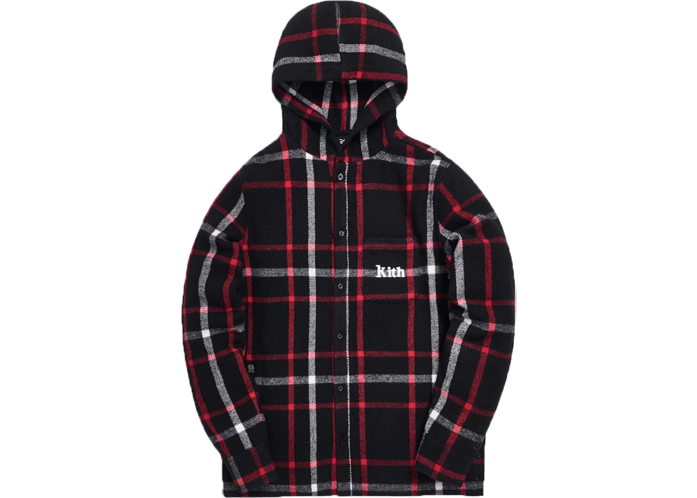 Kith x Disney Hooded Wool Plaid Ginza Black