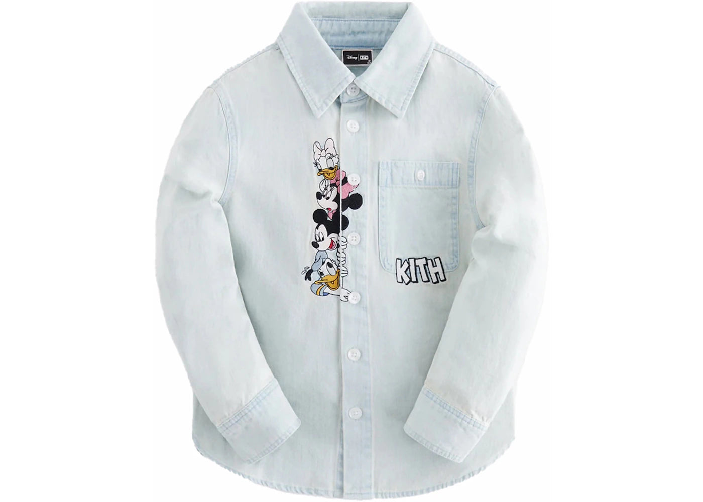 Kith x Disney Kids Mickey & Friends Chambray Apollo Shirt Light Indigo