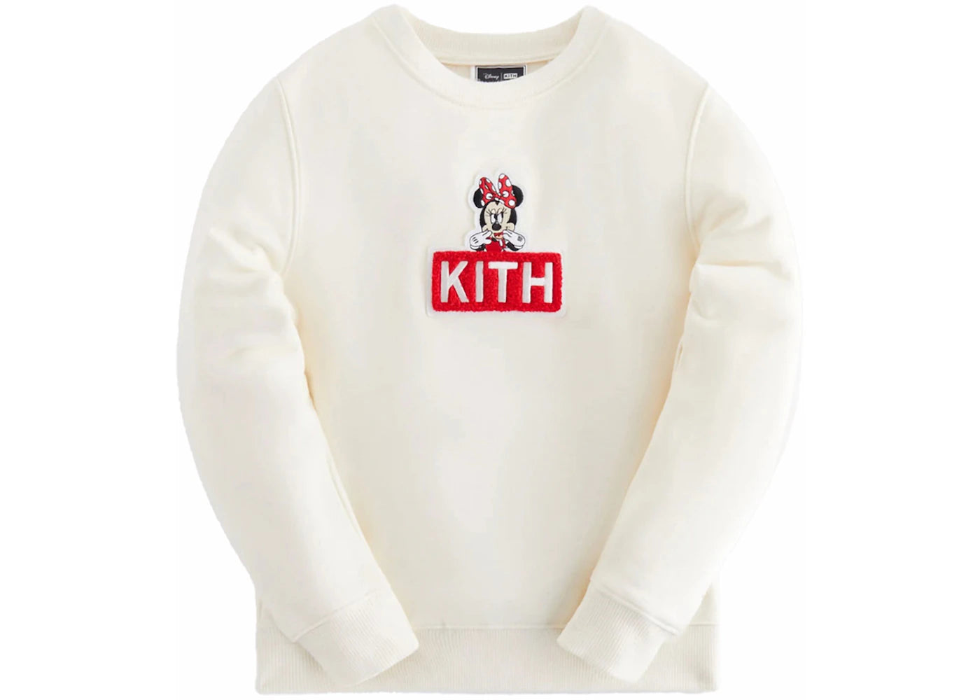 Kith x Disney Kids Mickey & Friends Minnie Classic Logo Crewneck Sandrift