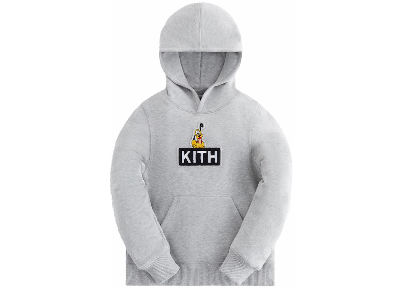 Kith x Disney Kids Mickey & Friends Pluto Classic Logo Hoodie Light Heather Grey