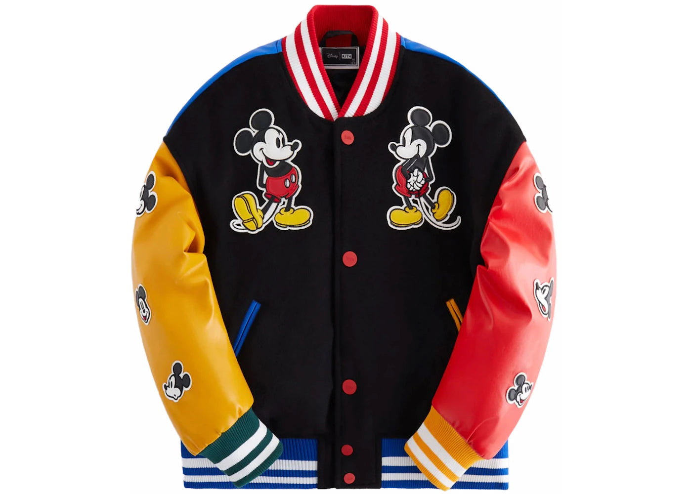 Kith x Disney Kids Mickey & Friends Wool Varsity Jacket Black