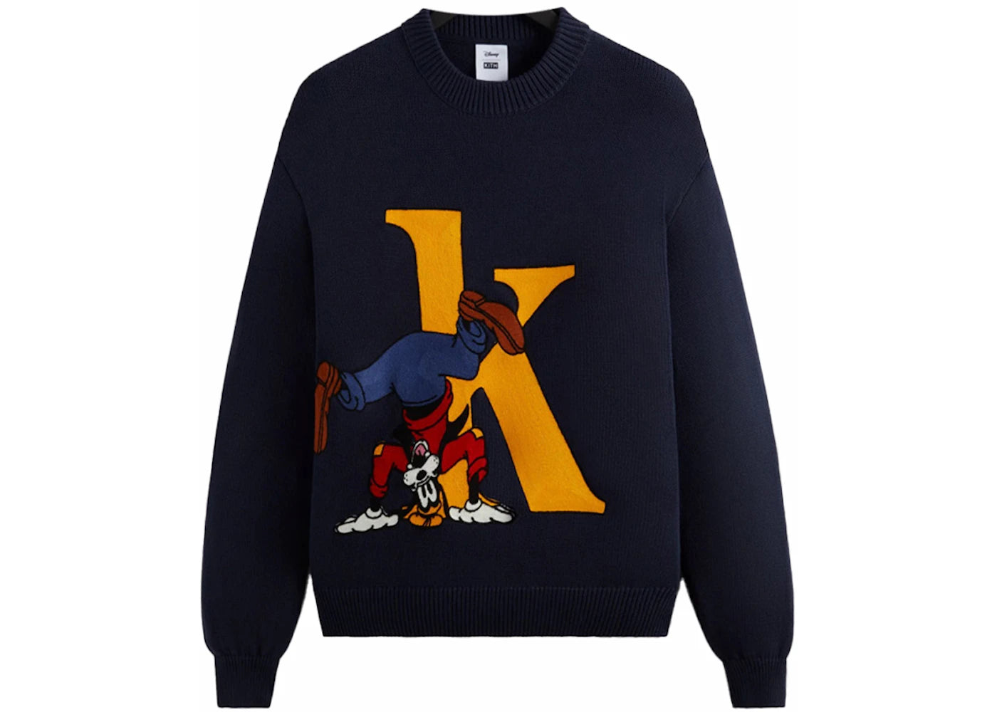 Kith x Disney Mickey & Friends Goofy K Crewneck Sweater Nocturnal