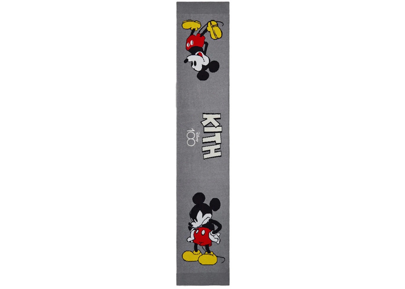 Kith x Disney Mickey & Friends Knitted Mickey Scarf Light Heather Grey