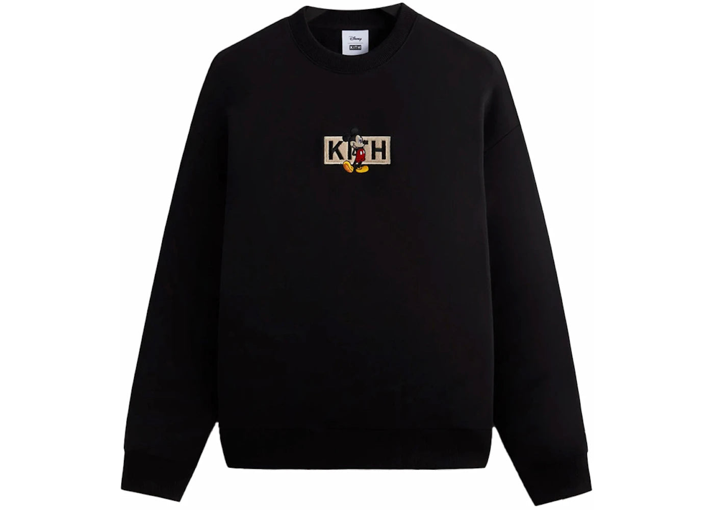 Kith x Disney Mickey & Friends Mickey Classic Logo Crewneck Black