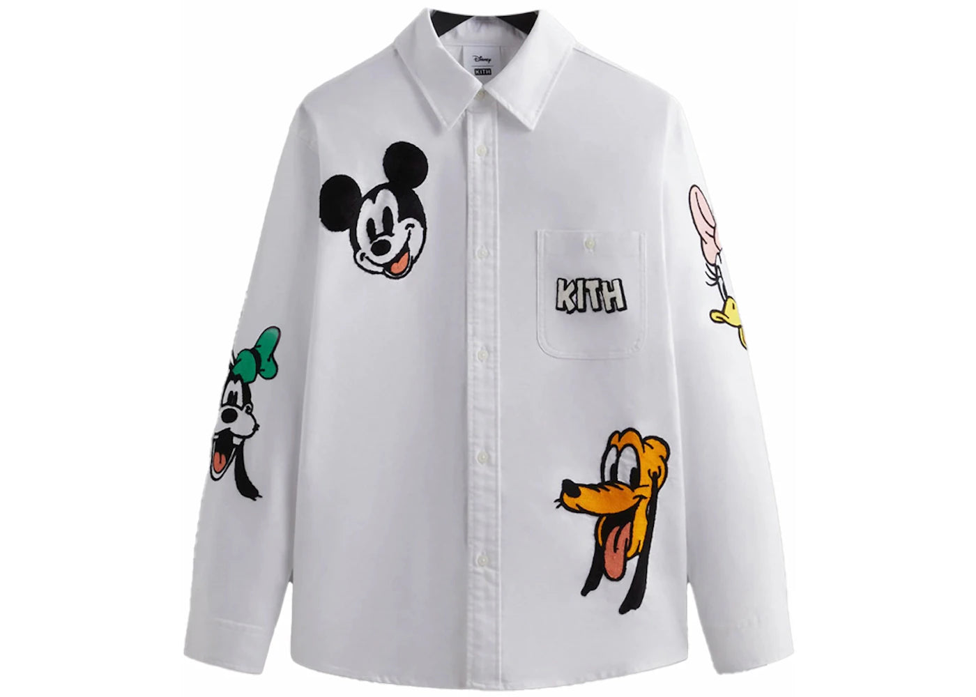 Kith x Disney Mickey & Friends Oxford Apollo Shirt White