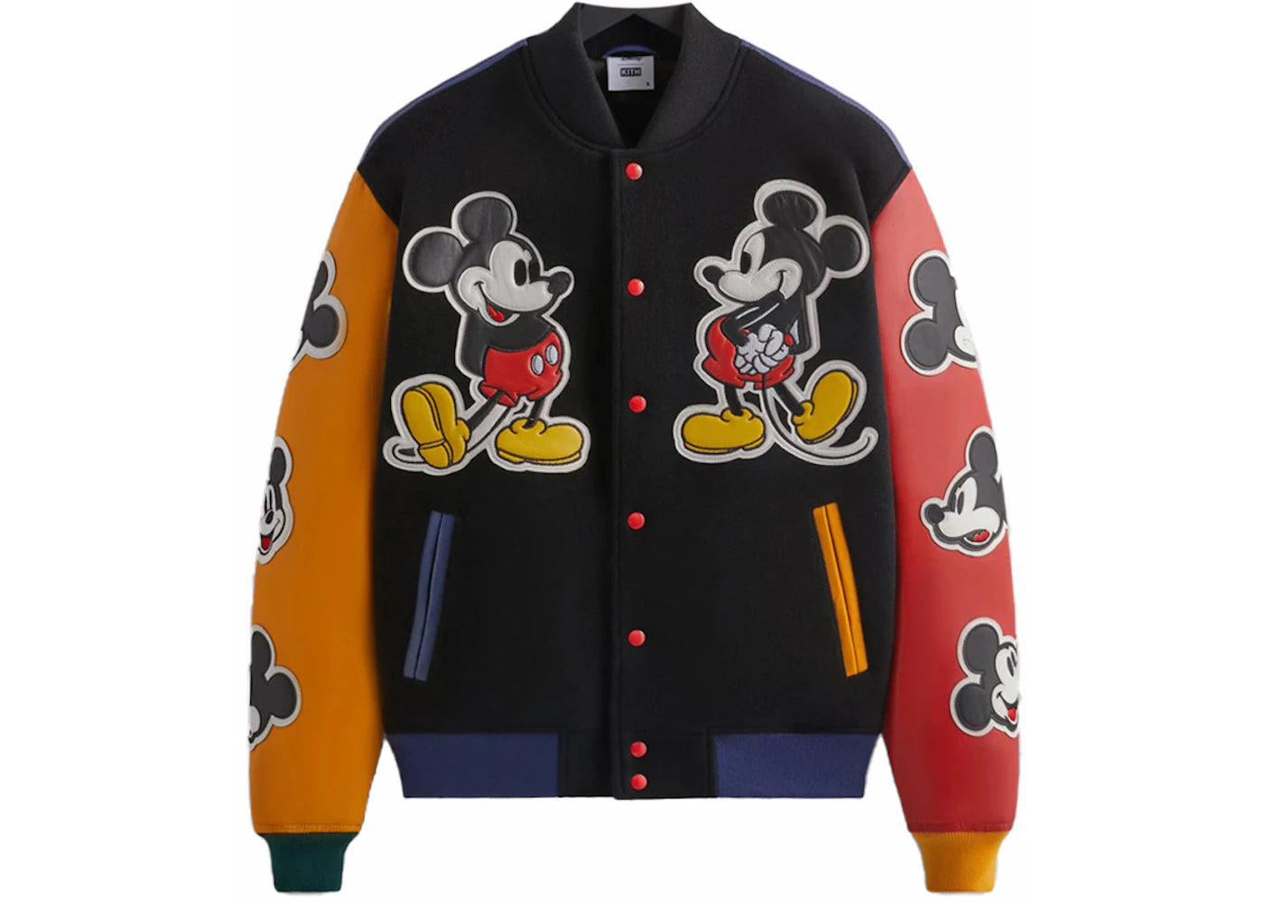 Kith x Disney Mickey & Friends Wool Varsity Jacket Black