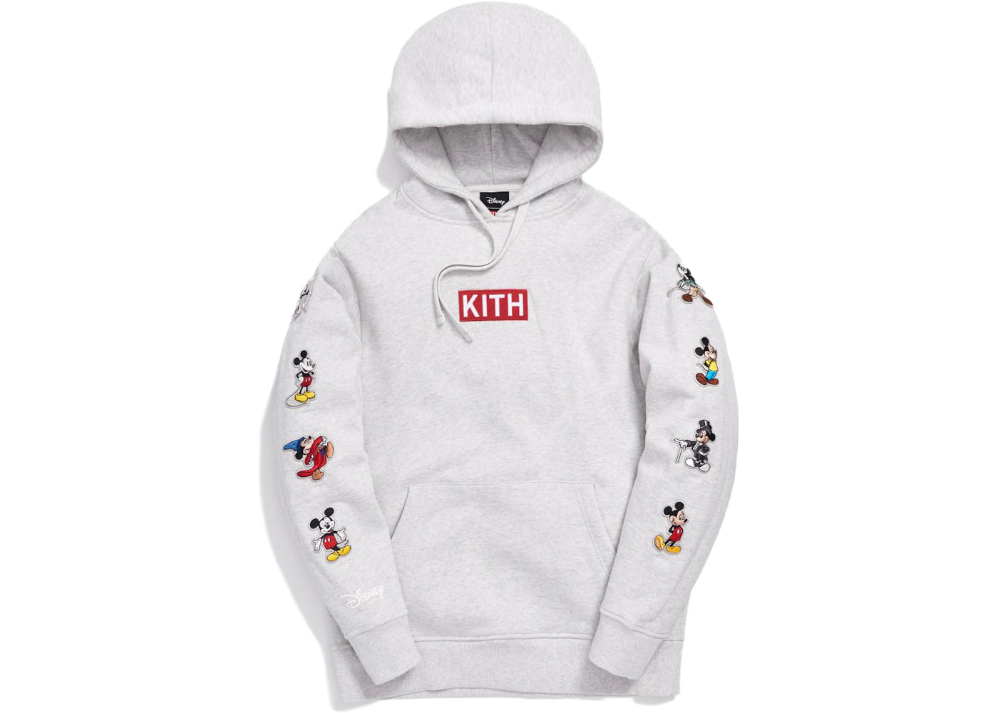 Kith x Disney Mickey Sleeve Patches Hoodie Heather Grey