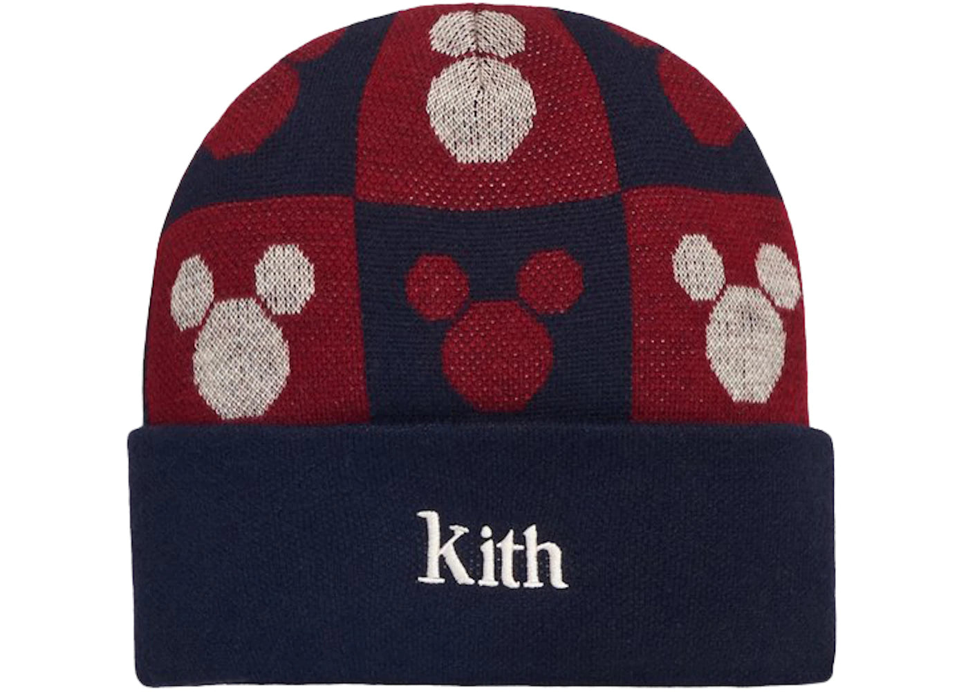 Kith x Disney Monogram Dock Beanie Red