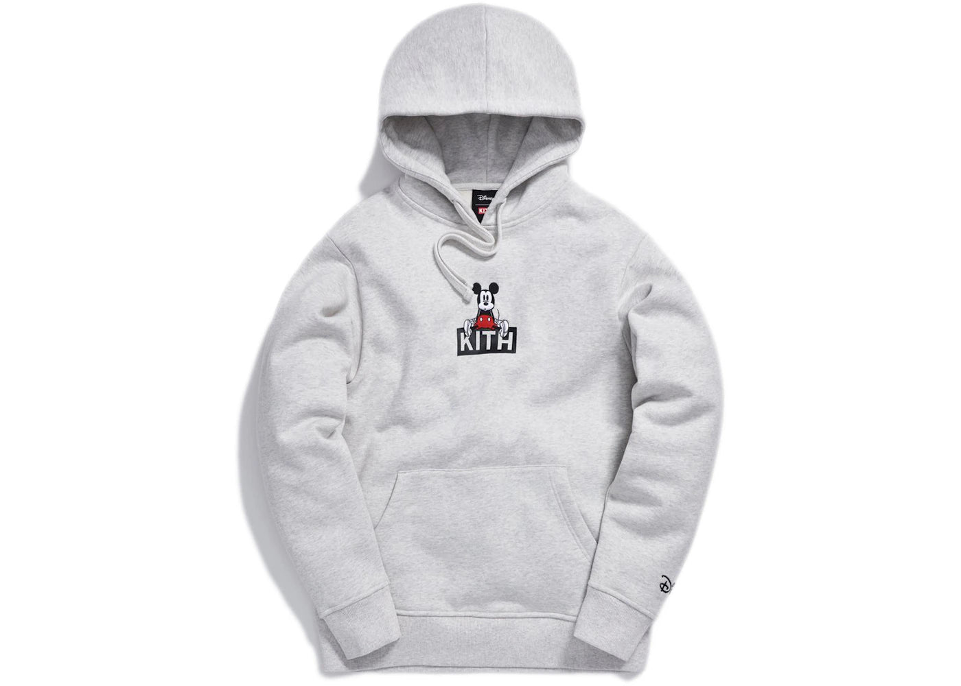 Kith x Disney Sitting Classic Logo Mickey Hoodie Heather Grey