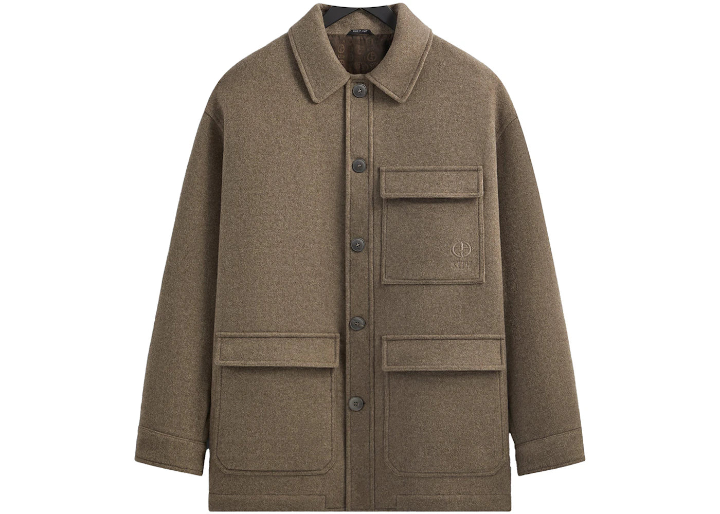 Kith x Giorgio Armani Alpaca Wool Field Coat Noce Melange