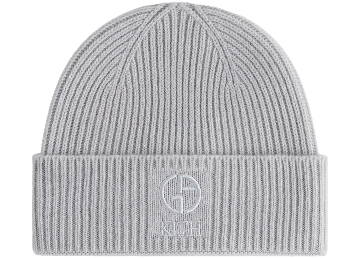 Kith x Giorgio Armani Cashmere Beanie Light Heather Grey