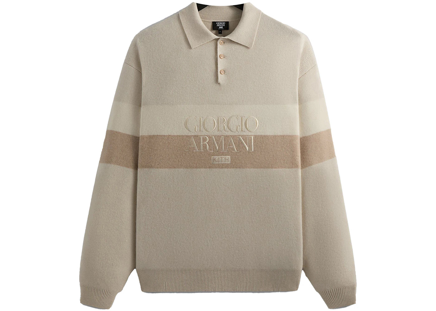 Kith x Giorgio Armani Cashmere Harmon Rugby Sandrift