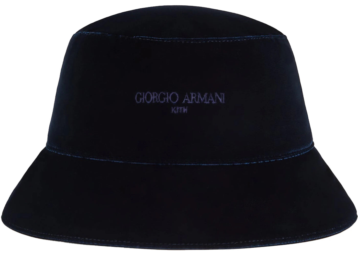 Kith x Giorgio Armani Velour Bucket Hat Nocturnal