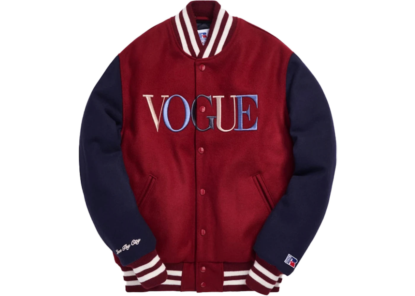 Kith x Golden Bear x Vogue Varsity Brooklyn Jacket Cardinal