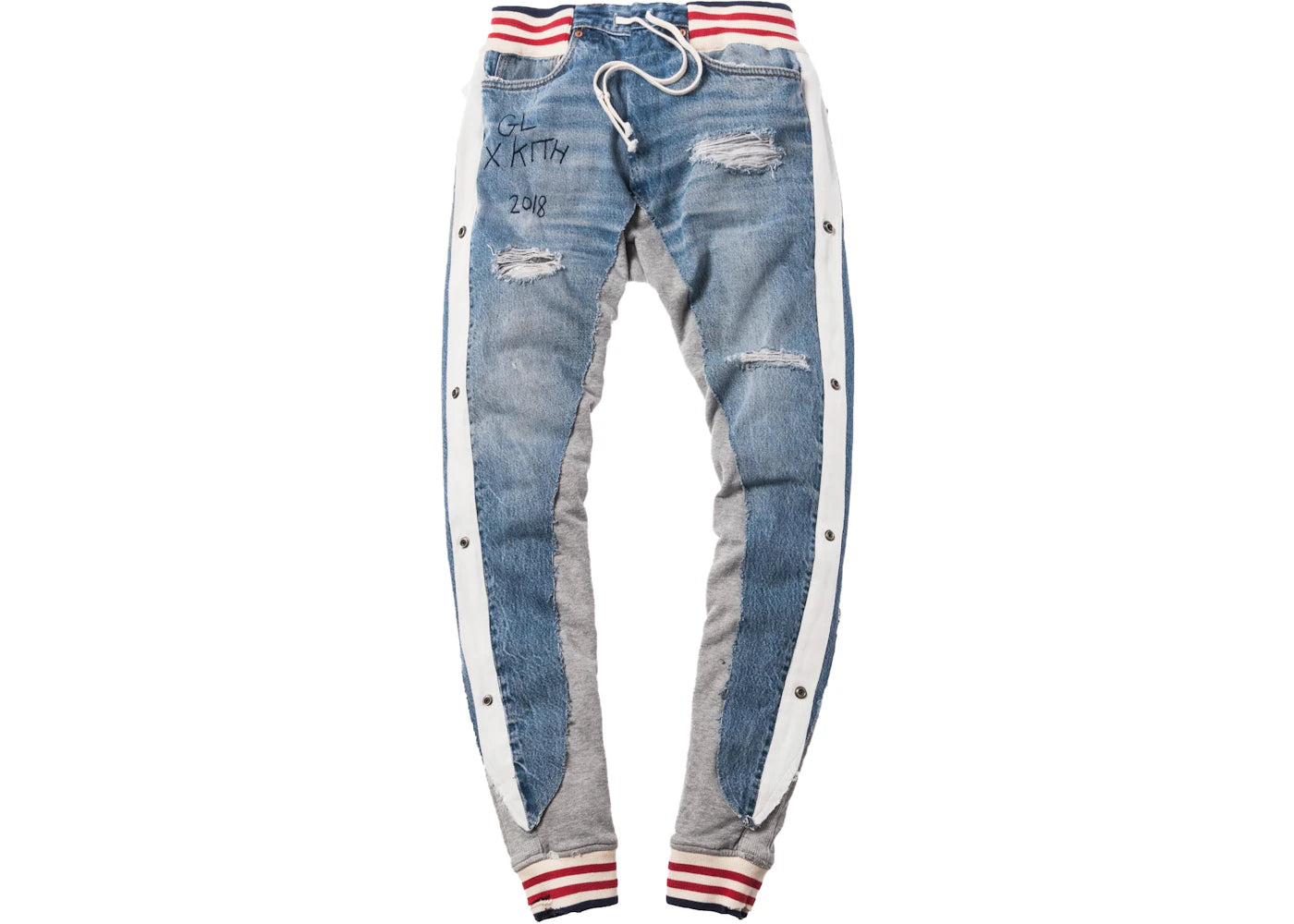 Kith x Greg Lauren 50/50 Denim/Fleece Pant Denim/Grey