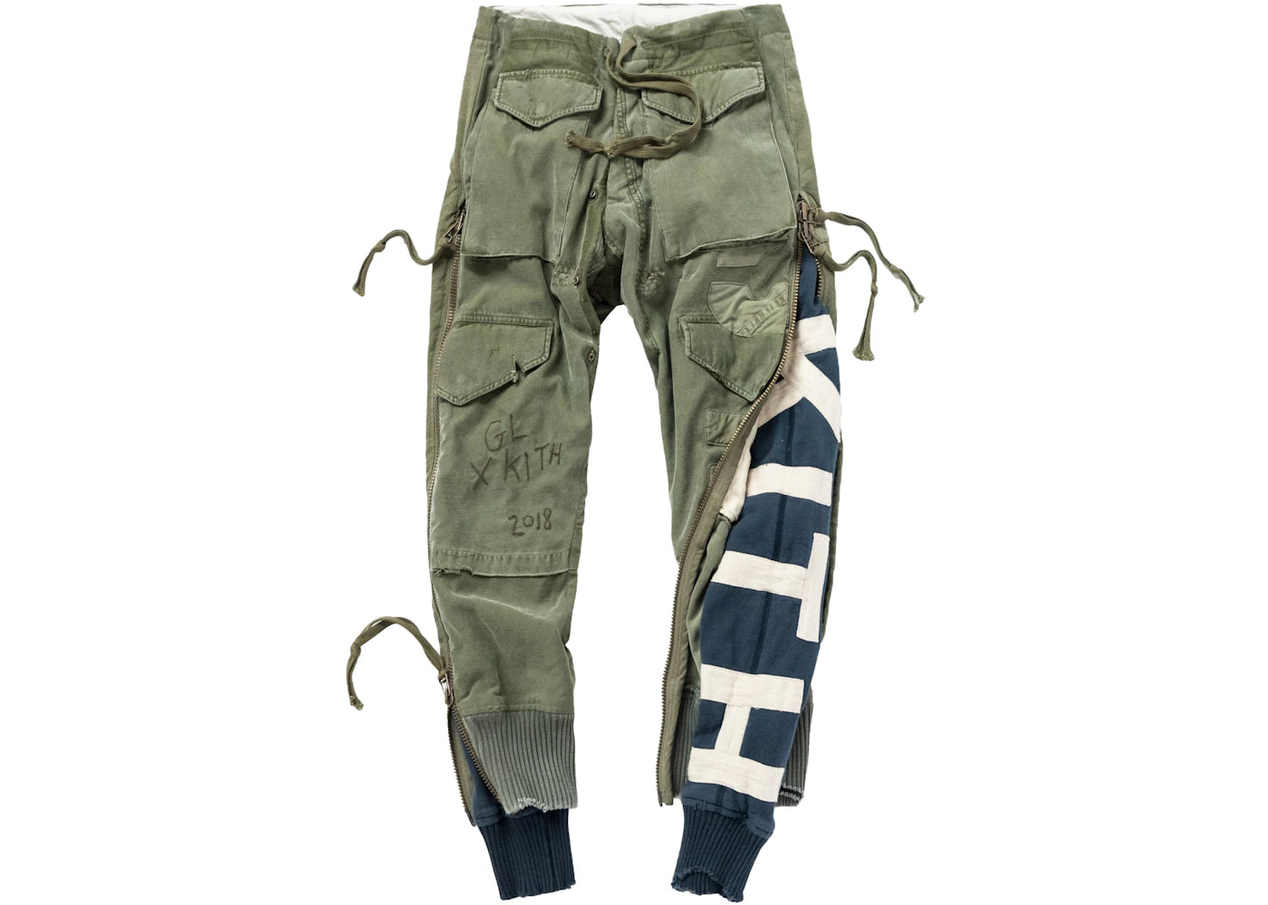 Kith x Greg Lauren Army Jacket/Fleece Zipper Lounge Pant Olive/Navy