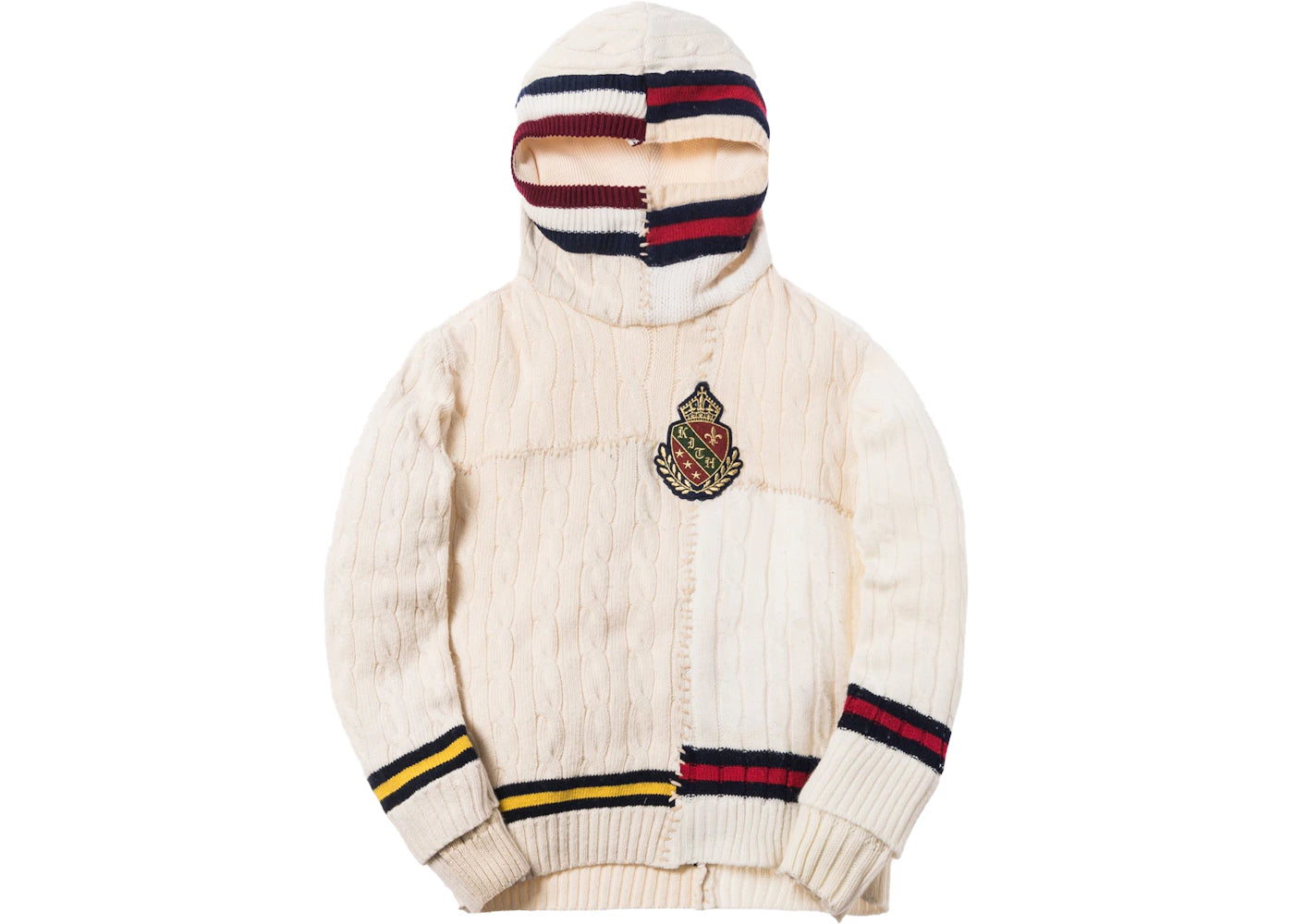 Kith x Greg Lauren Cable Knit Sweater High Tech Hoodie Cream/Multi