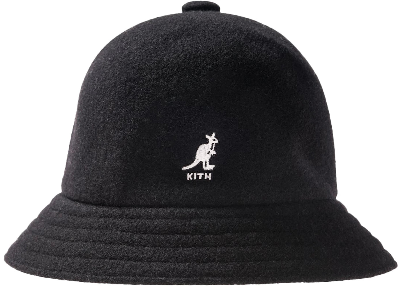 Kith x Kangol Wool Casual Bucket Hat Black